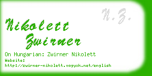 nikolett zwirner business card